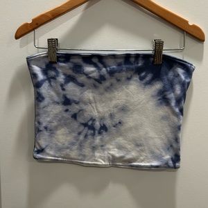 Tube top tie dye blue